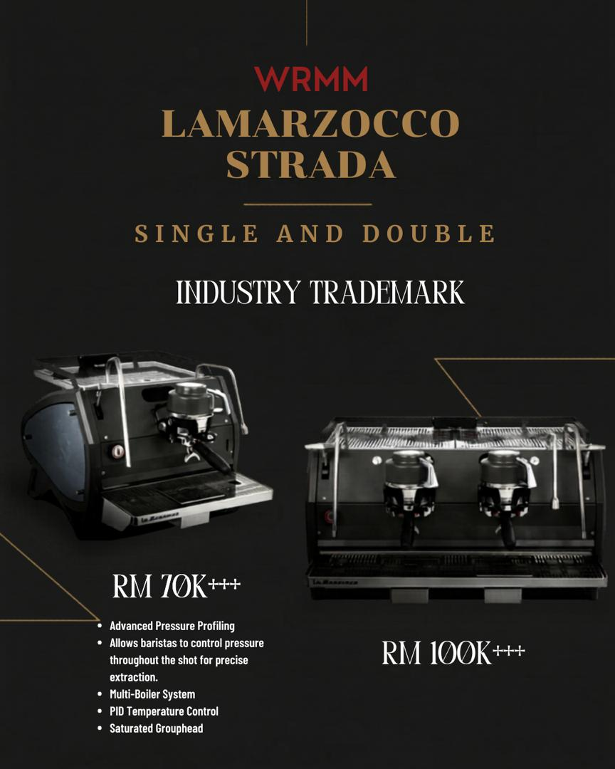Poster La Marzocco Strada dengan pilihan model dan harga