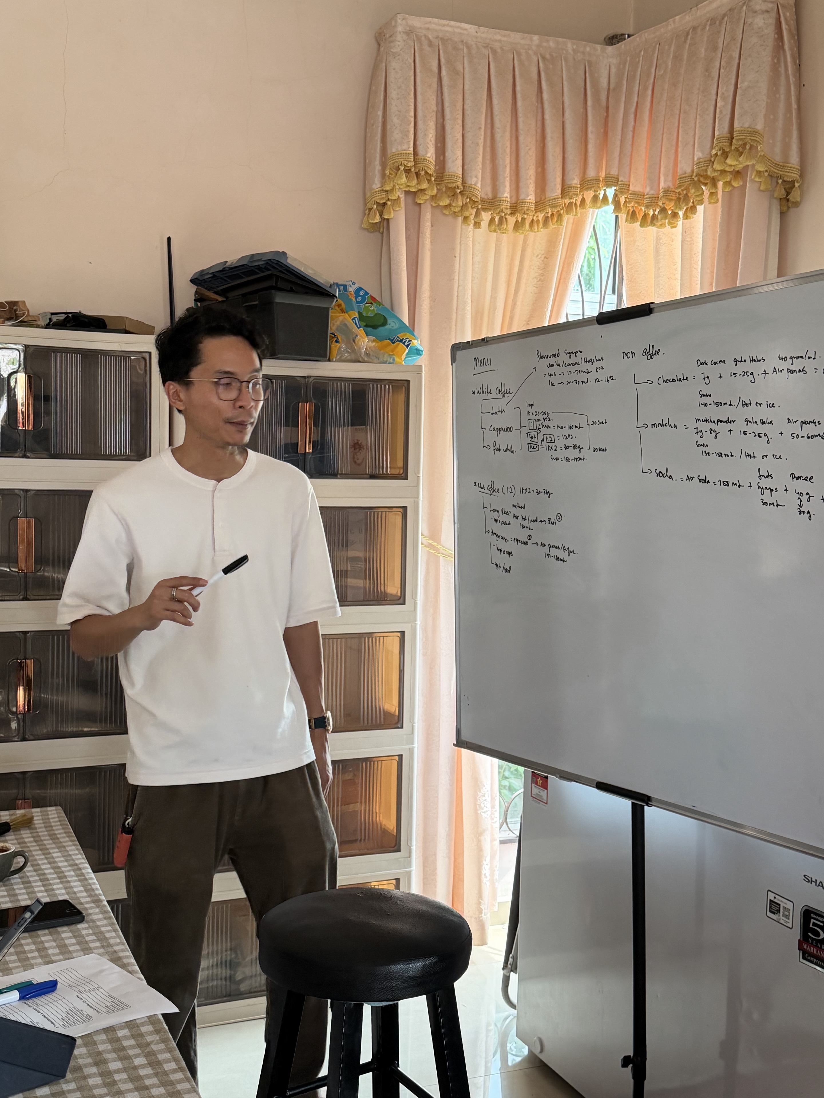 Penerangan teori dan menu